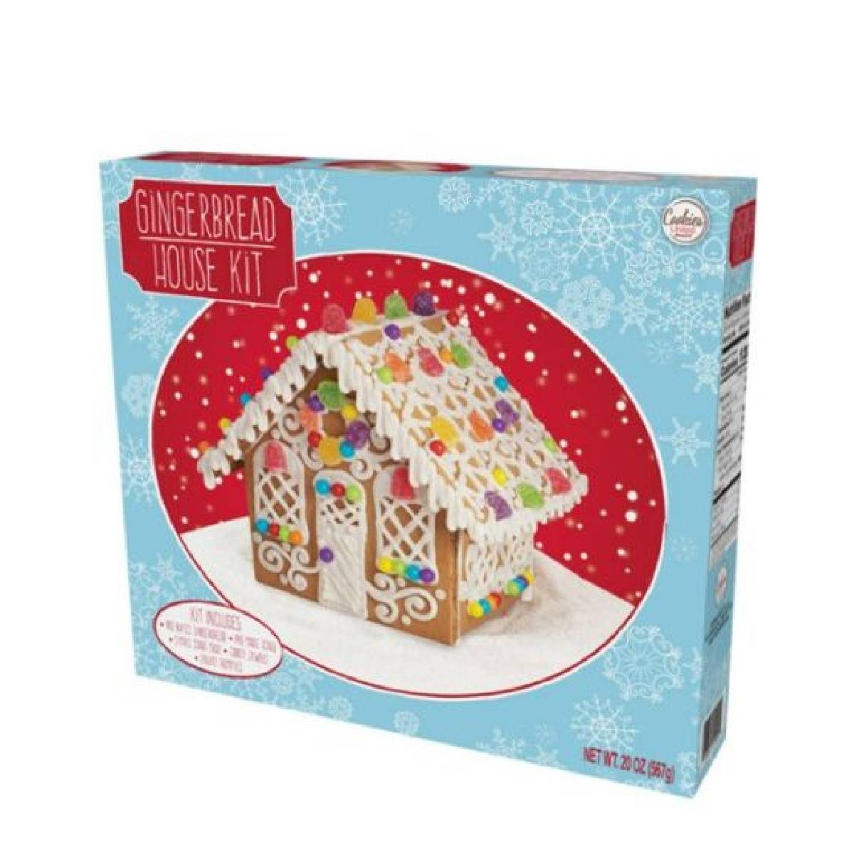 COOKIES UNITED Classic Holiday Ginerbread House Kit - Medium  (567g)