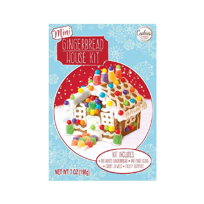 COOKIES UNITED Classic Mini Holiday Gingerbread House Kit  (198g)
