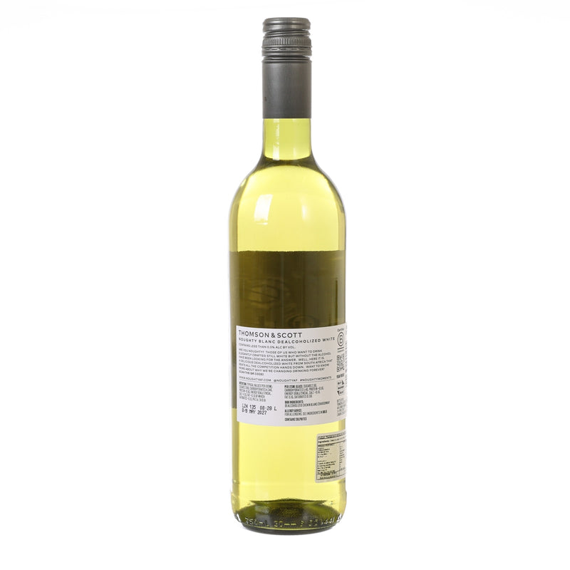 THOMSON & SCOTT Noughty Blanc Dealcoholized White (Alc 0.5%) [Bottle]  (75cl)