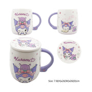 SANRIO Sanrio 25 陶瓷馬克杯連杯蓋 - KU