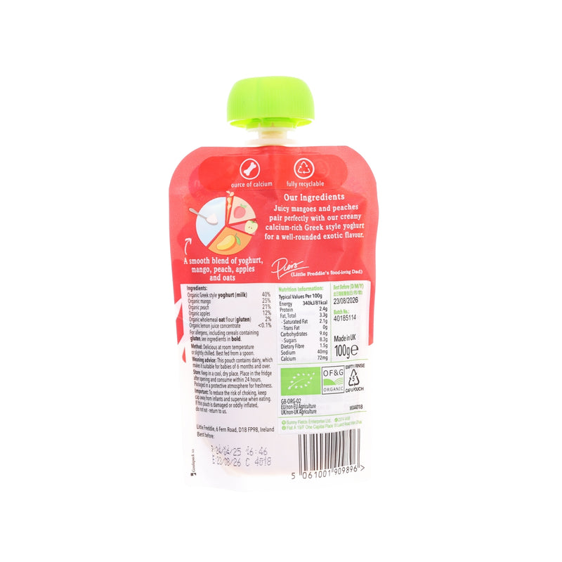 LITTLE FREDDIE Organic Mango and Peach Yoghurt (6+ Months)  (100g)