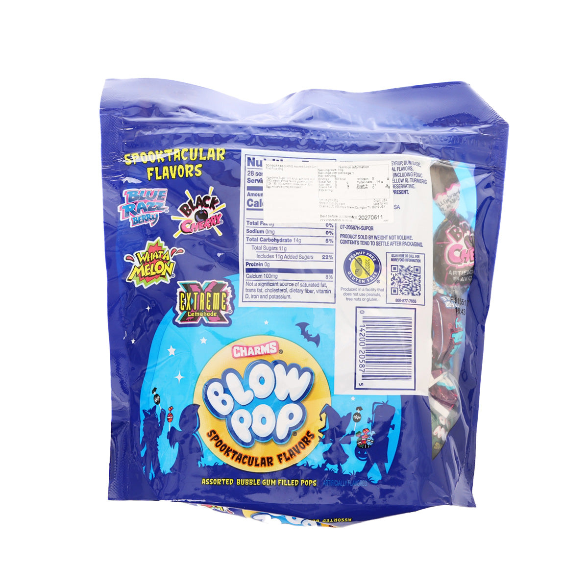 CHARMS Assorted Bubble Gum Filled Pops  (436g)
