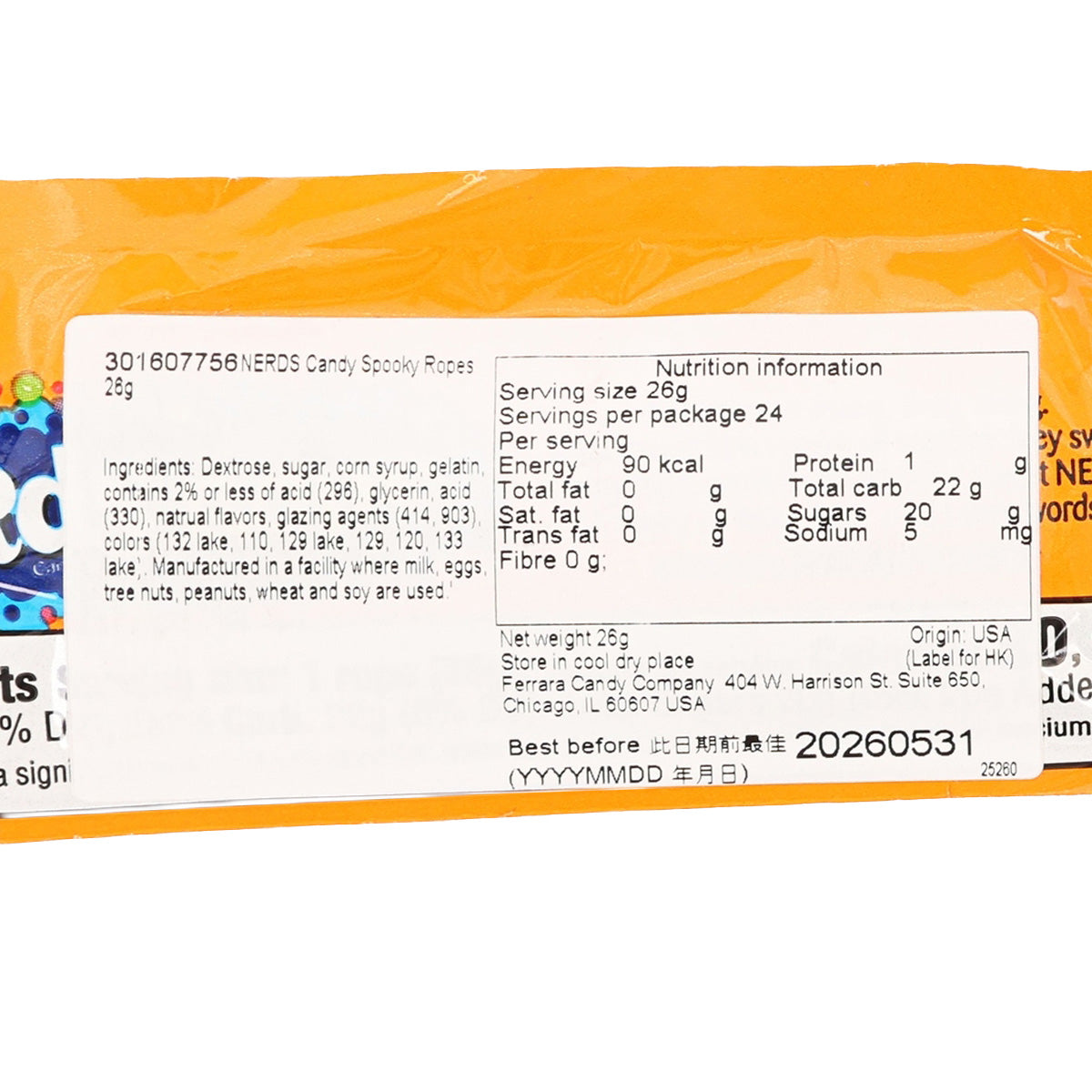 NERDS Candy Spooky Ropes  (26g)