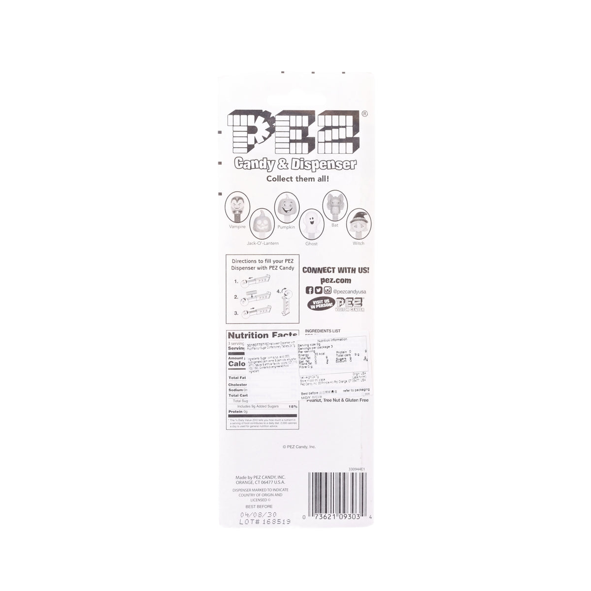 PEZ Halloween Dispenser with Fruit Flavour Sugar Confectionery Tablets  (25.5g)