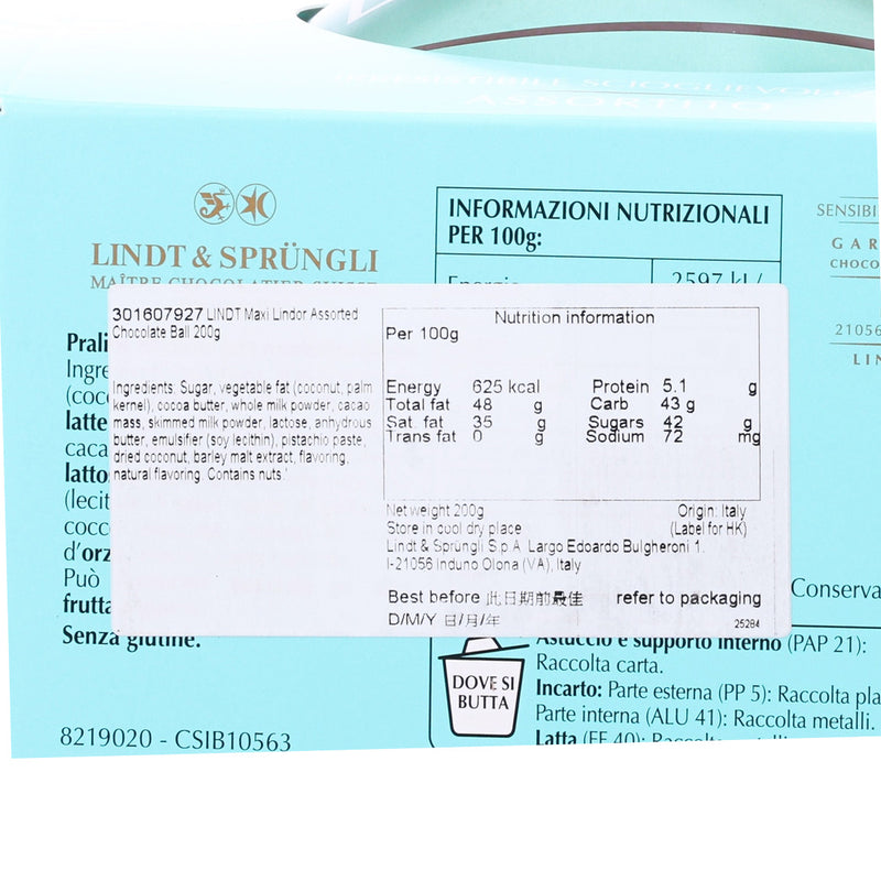 LINDT Maxi Lindor Assorted Chocolate Ball  (200g)