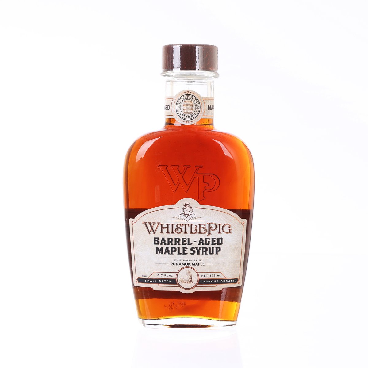 RUNAMOK WhistlePig® Rye Whiskey Barrel-Aged Organic Maple Syrup  (375mL)