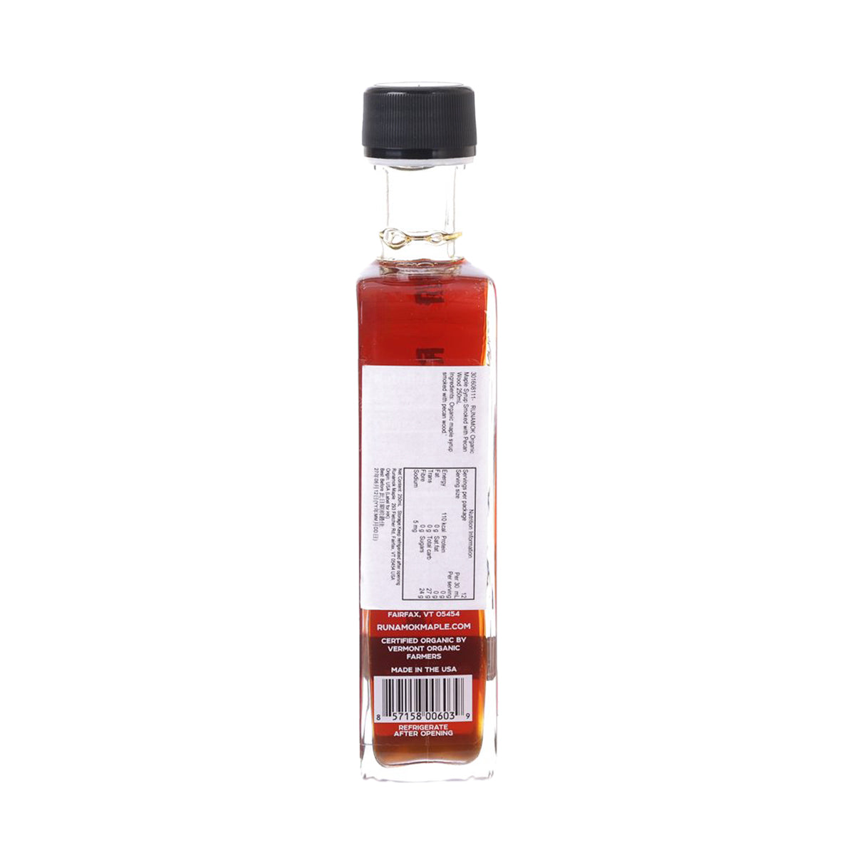 RUNAMOK Organic Maple Syrup Smoked with Pecan Wood  (250mL)