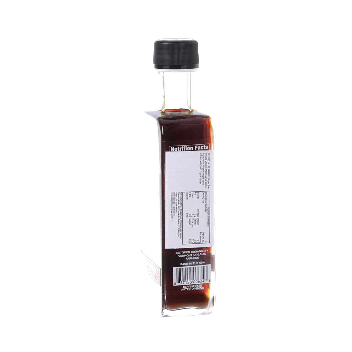RUNAMOK Ginger Root Infused Organic Maple Syrup  (250mL)