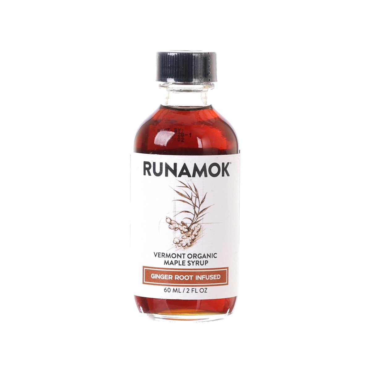 RUNAMOK Ginger Root Infused Organic Maple Syrup  (60mL)