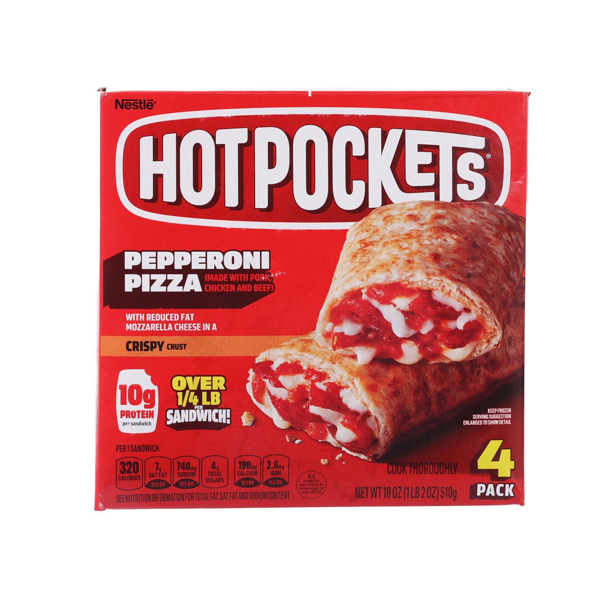 HOT POCKETS Pepperoni Pizza in Crispy Crust  (510g)