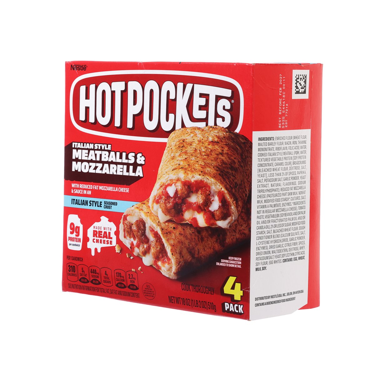 HOT POCKETS 肉丸莫扎里拉芝士餡餅 (510g)