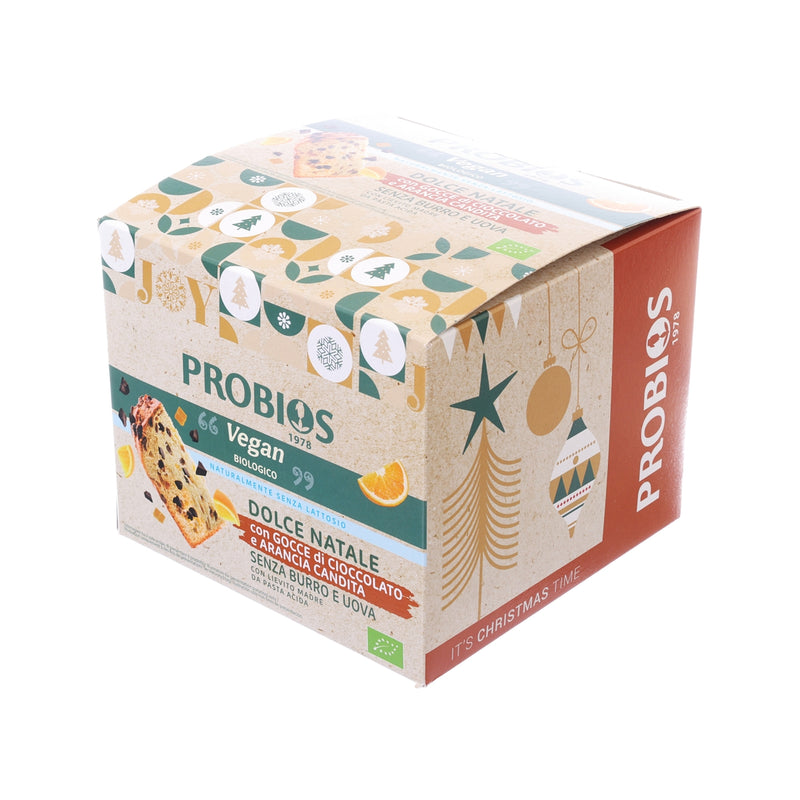 PROBIOS Organic Vegan Christmas Cake with Chocolate Chips and Candied Orange Peel  (500g)