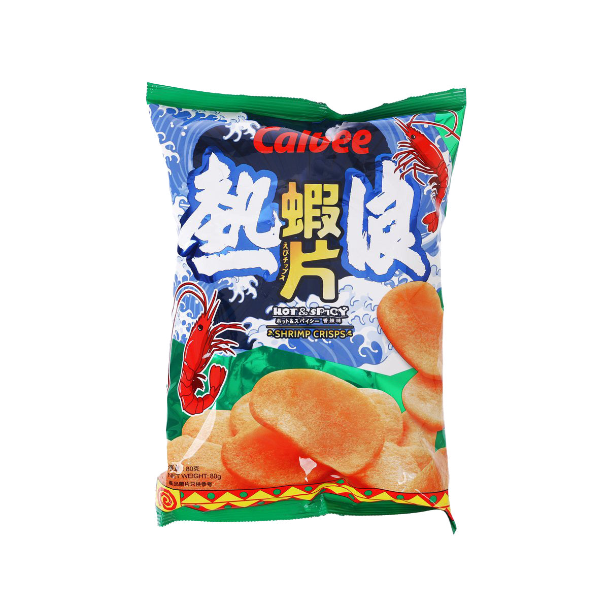 CALBEE Hot & Spicy Flavoured Shrimp Crisps  (80g)