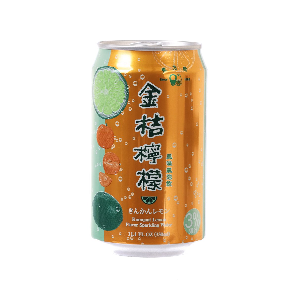 DONG FANG YIN Kumquat Lemon Flavor Sparkling Water [Can]  (330mL)