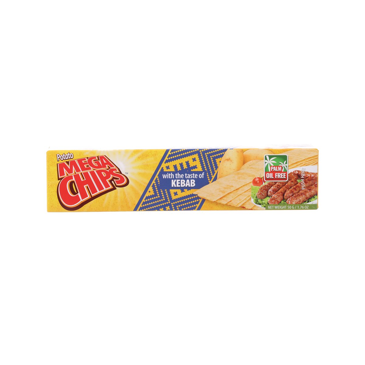 MEGA CHIPS 土耳其烤肉味脆薯片 (50g)
