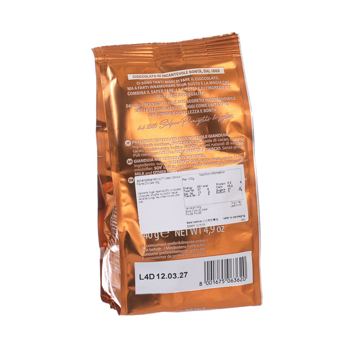 PERNIGOTTI Classic Gianduia Pralines Chocolate  (140g)