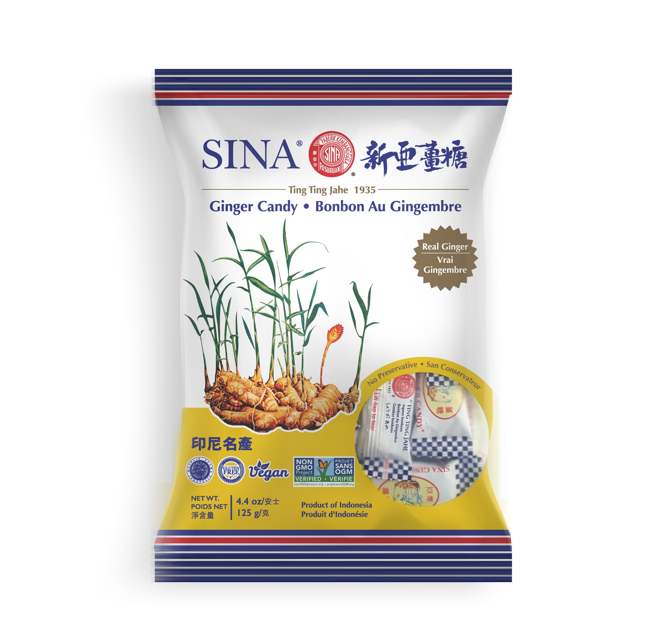SINA GINGER Ginger Candy - Original  (125g)