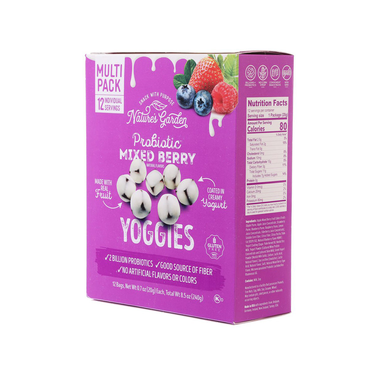 NATURE'S GARDEN 雜莓益生菌乳酪波波 (12pcs)