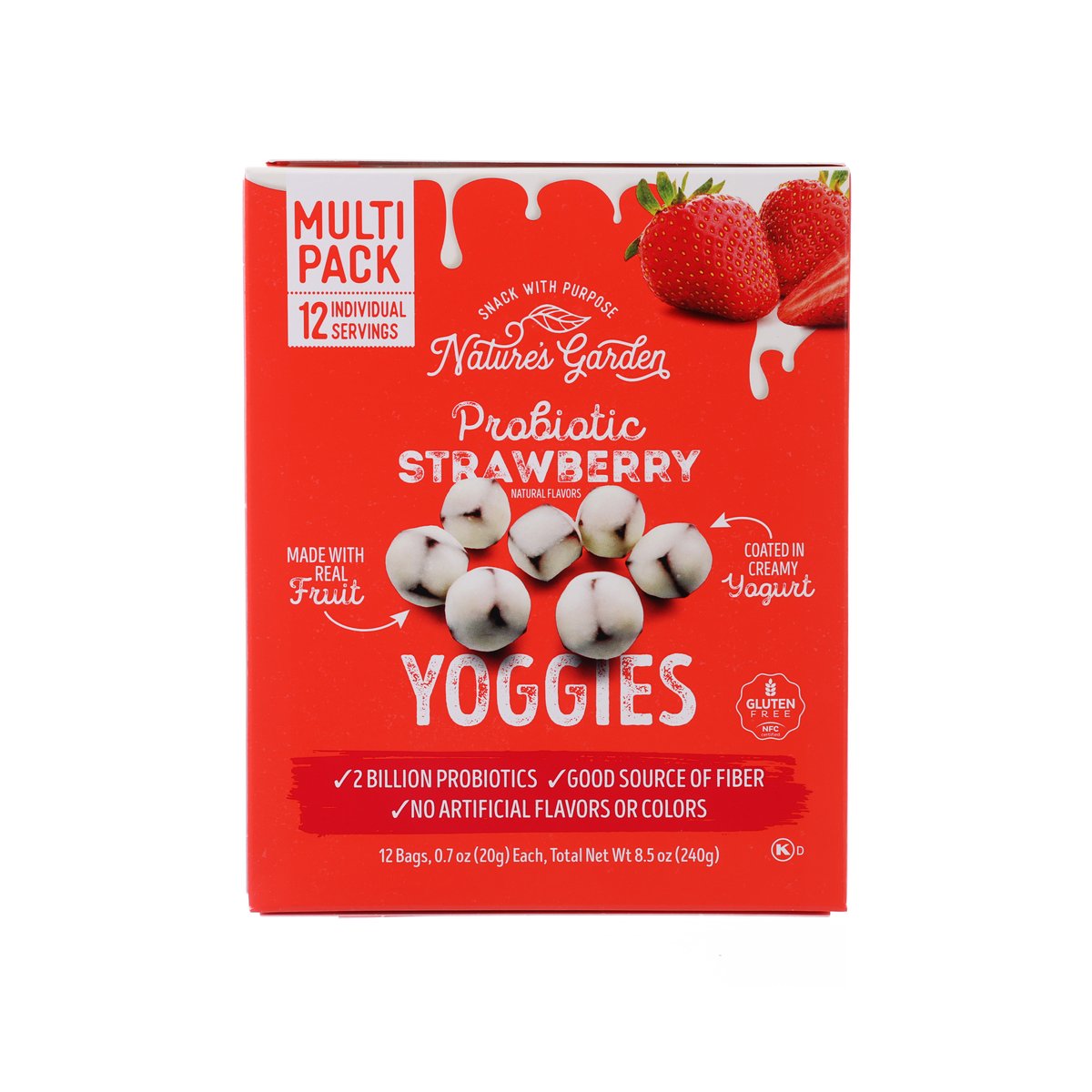 NATURE'S GARDEN Probiotic Strawberry Yoggies  (12pcs)