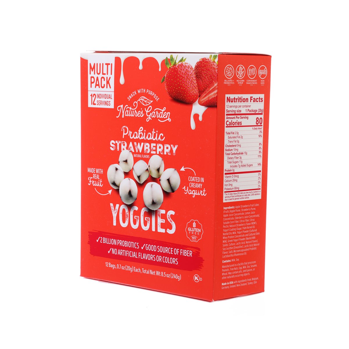 NATURE'S GARDEN Probiotic Strawberry Yoggies  (12pcs)