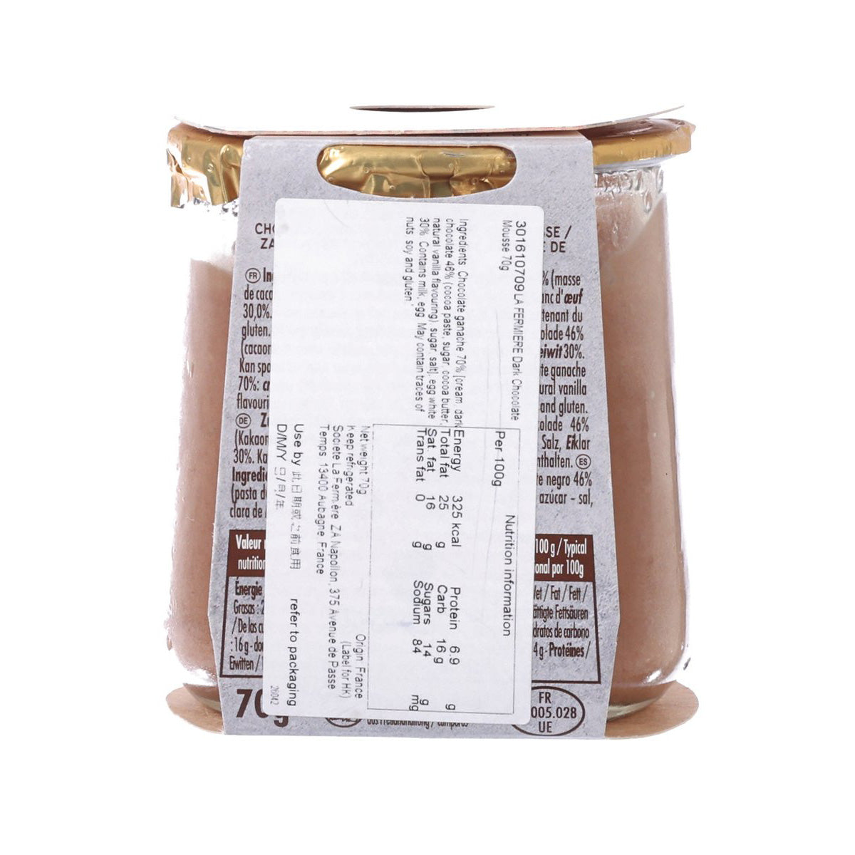LA FERMIERE Dark Chocolate Mousse  (70g)