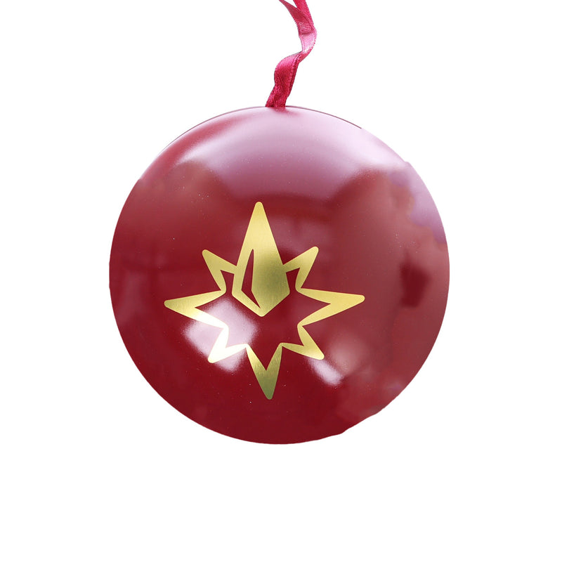 DOMORI Assorted Chocolate in Christmas Tin Ornament Ball - Red  (60g)
