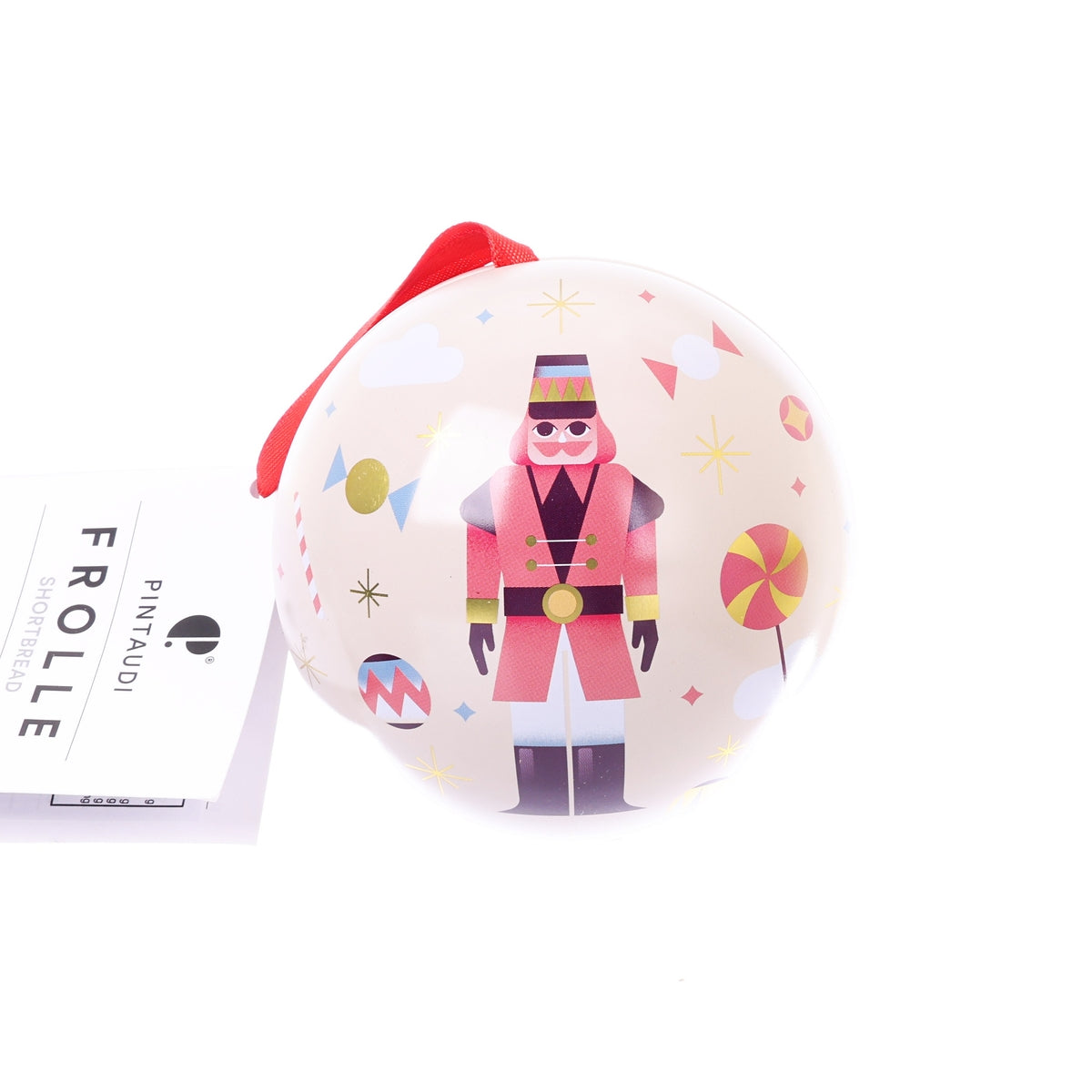 PINTAUDI Shortbread in Christmas Tin Ornament Ball  (32g)