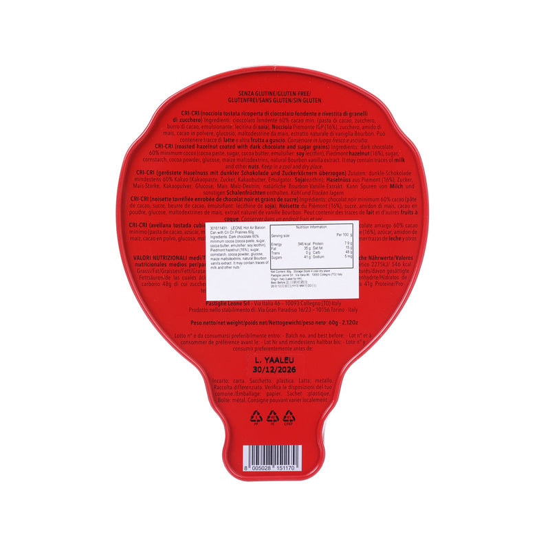 LEONE Hot Air Baloon Can with Cri Cri Pralines  (60g)