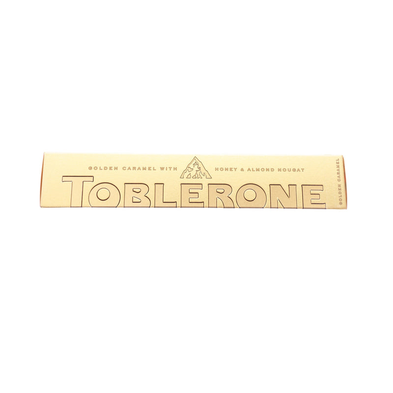 TOBLERONE Golden Caramel with Honey Almond Nougat White Chocolate Bar  (340g)