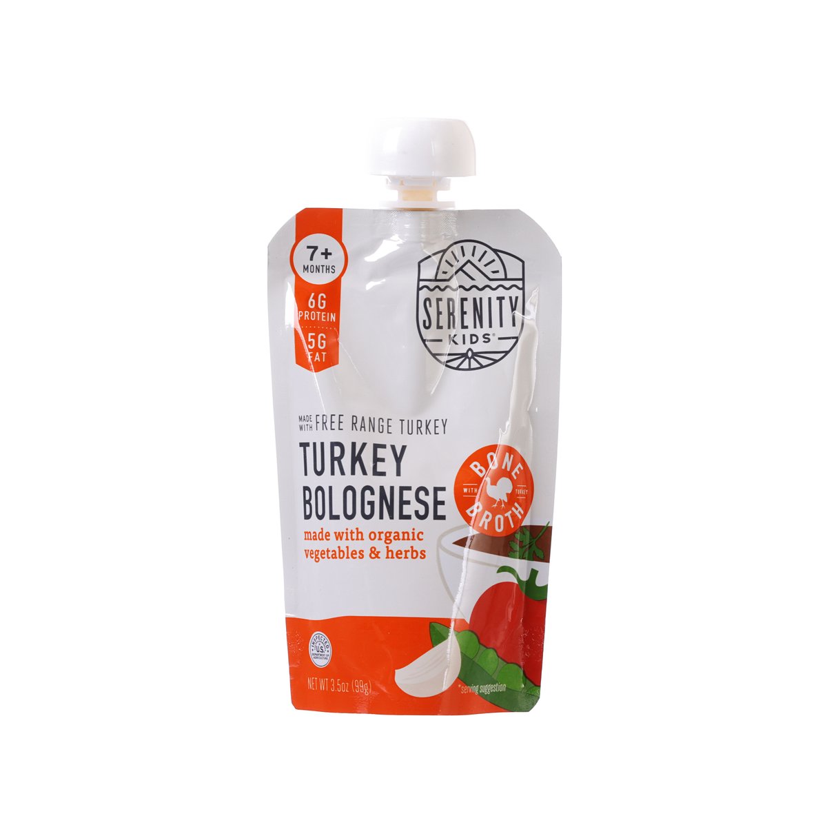 SERENITY KIDS Turkey Bolognese with Bone Broth [Pouch]  (99g)