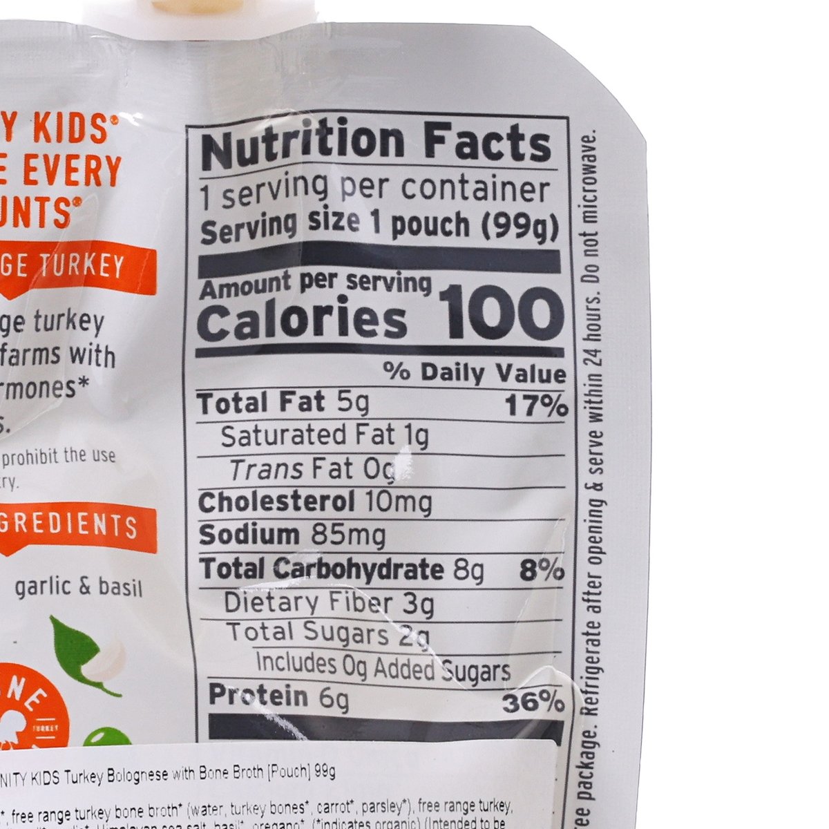 SERENITY KIDS Turkey Bolognese with Bone Broth [Pouch]  (99g)