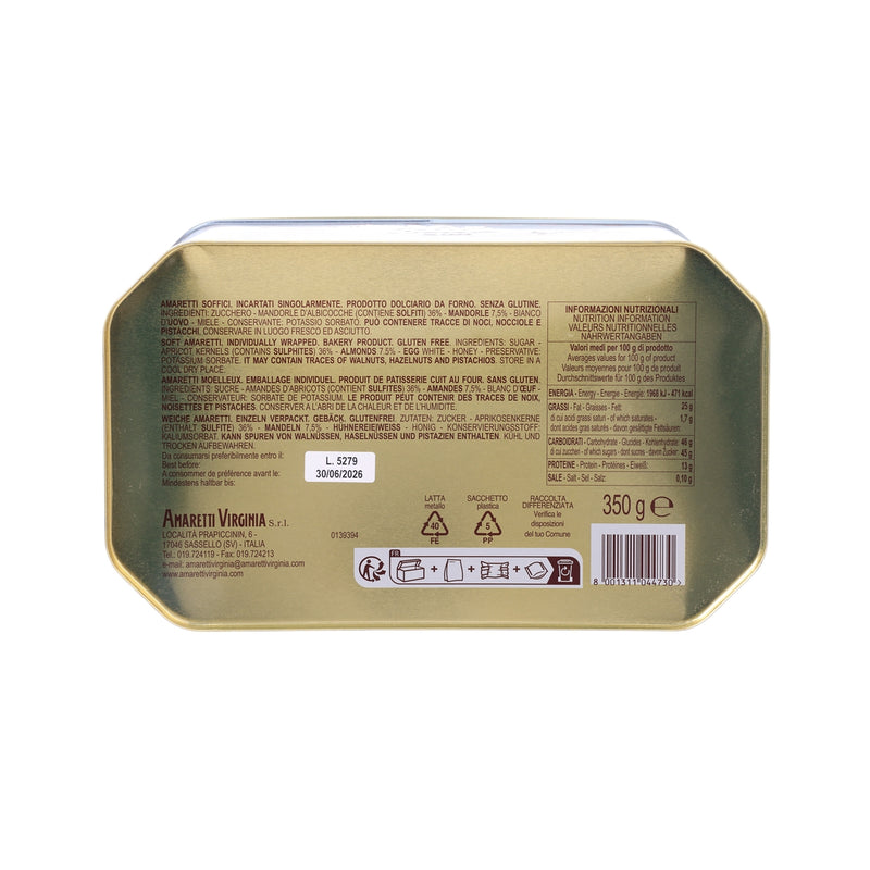VIRGINIA Soft Amaretti Biscuit - 165th Anniversary Octagonal Tin  (350g)