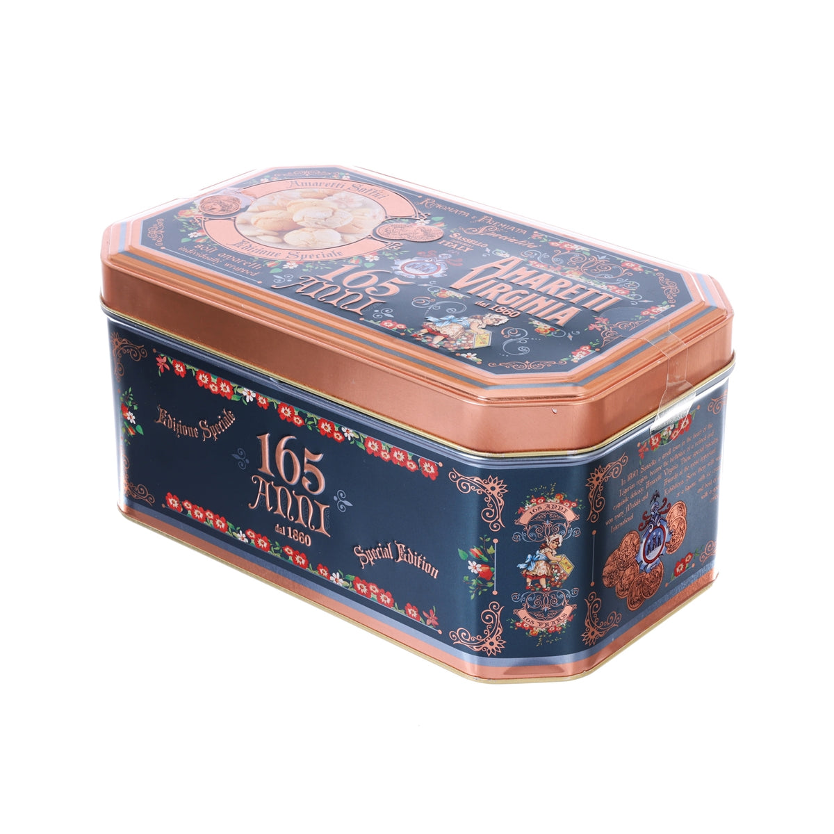 VIRGINIA Soft Amaretti Biscuit - 165th Anniversary Octagonal Tin  (350g)