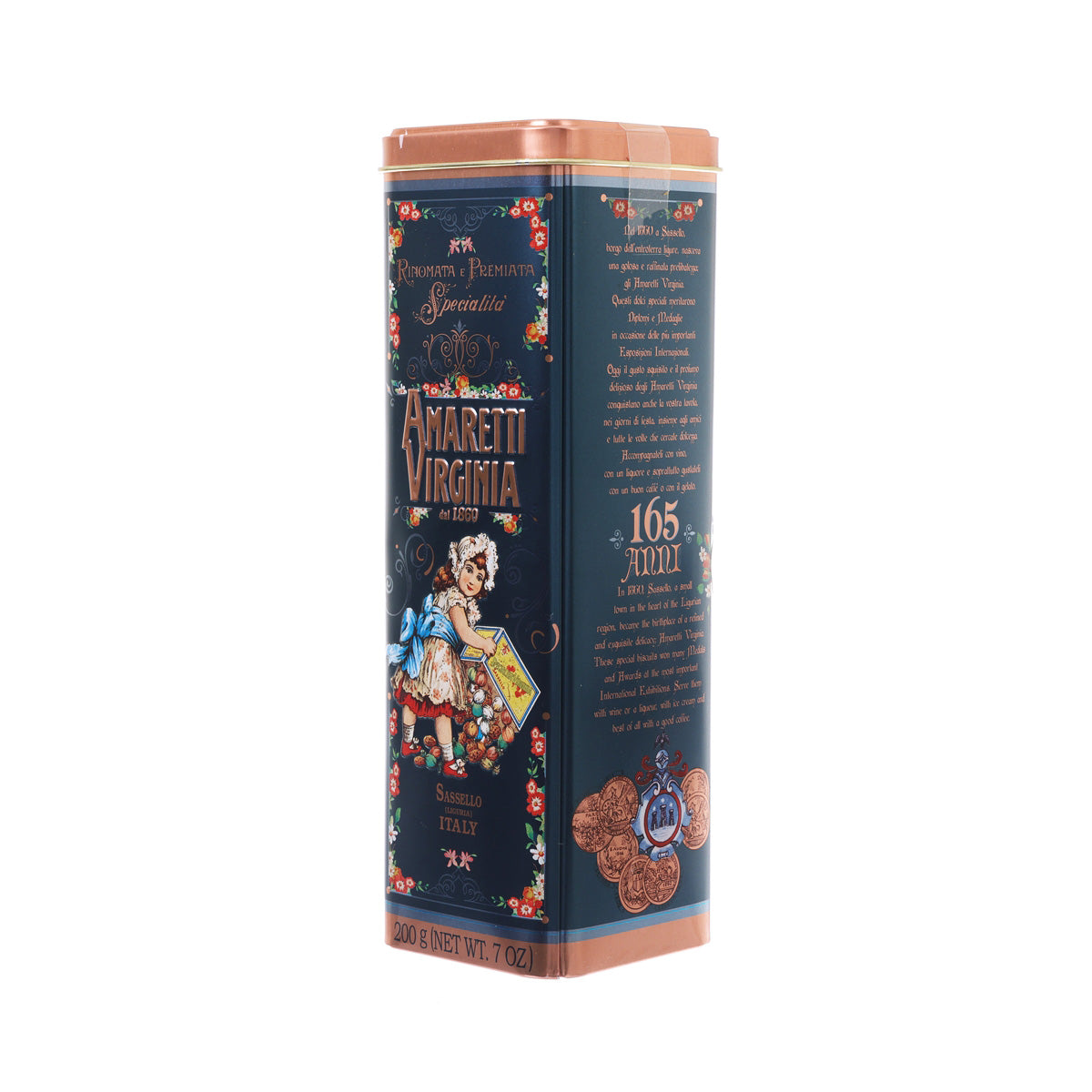VIRGINIA Soft Amaretti Biscuit - 165th Anniversary Spaghetti Tin  (200g)