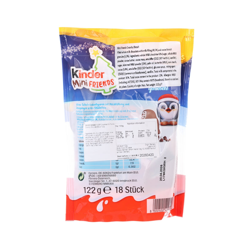 KINDER Christmas Mini Friends Crunchy Chocolate Biscuit  (122g)