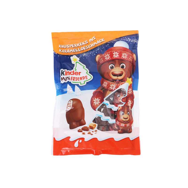 KINDER Christmas Mini Friends Crunchy Chocolate Caramel Biscuit  (122g)