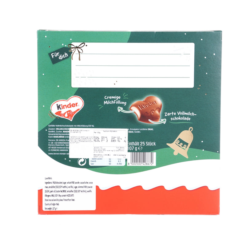 KINDER Christmas Mini Chocolate Heart  (107g)