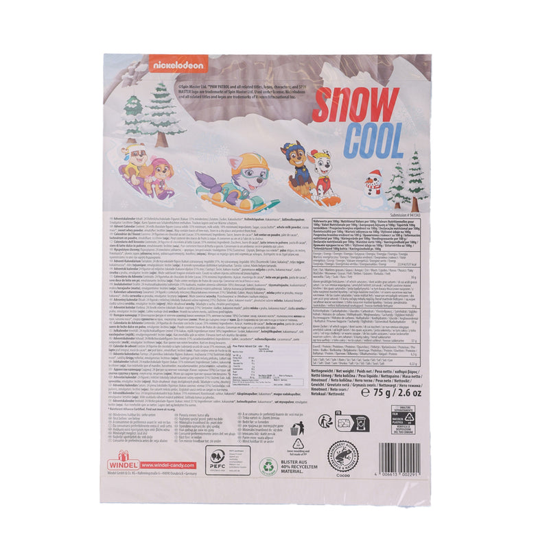 WINDEL Paw Patrol Advent Calendar (Milk Chocolate)  (75g)