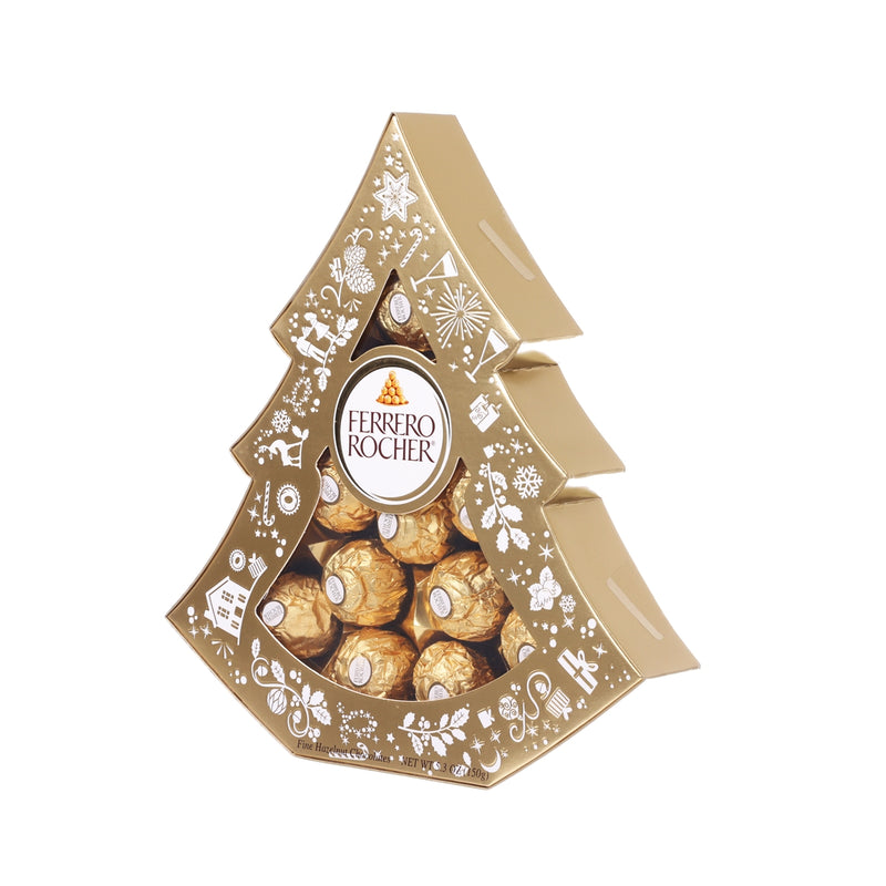 FERREROROCHER Fine Hazelnut Chocolates in Tree Gift Box  (150g)