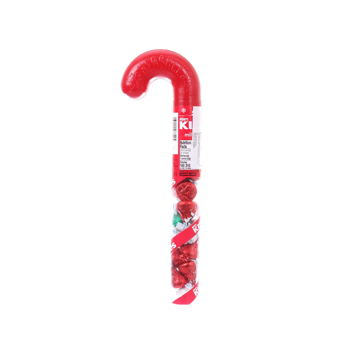 HERSHEY'S Candy Cane Filled with Milk Chocolate Kisses  (63g)