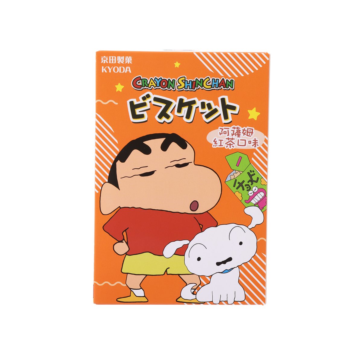 京田製菓 蠟筆小新造型餅乾-阿薩姆紅茶口味 (68.4g)