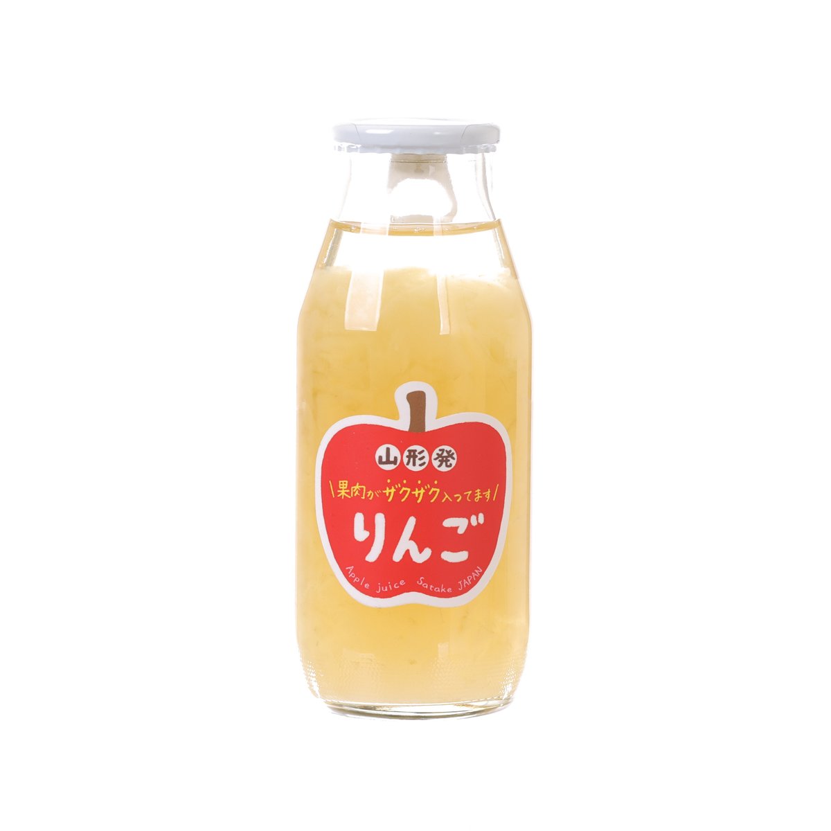 SATAKE BUSSAN Apple Juice with Fruit Pulp [Bottle]  (180mL)