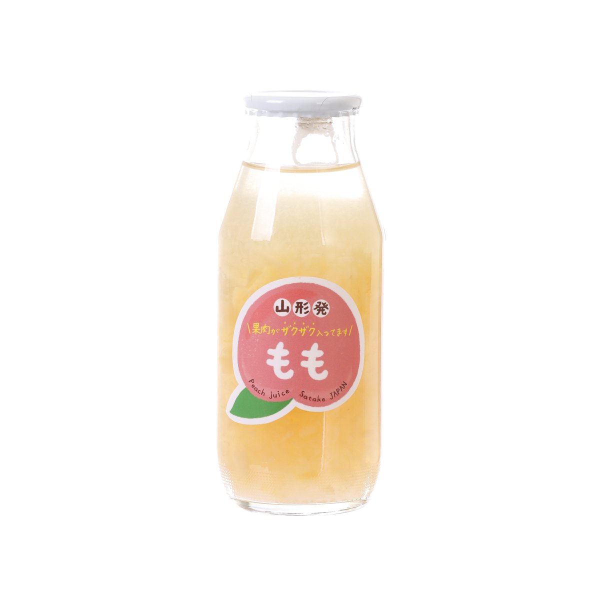 SATAKE BUSSAN Peach Juice with Fruit Pulp [Bottle]  (180mL)