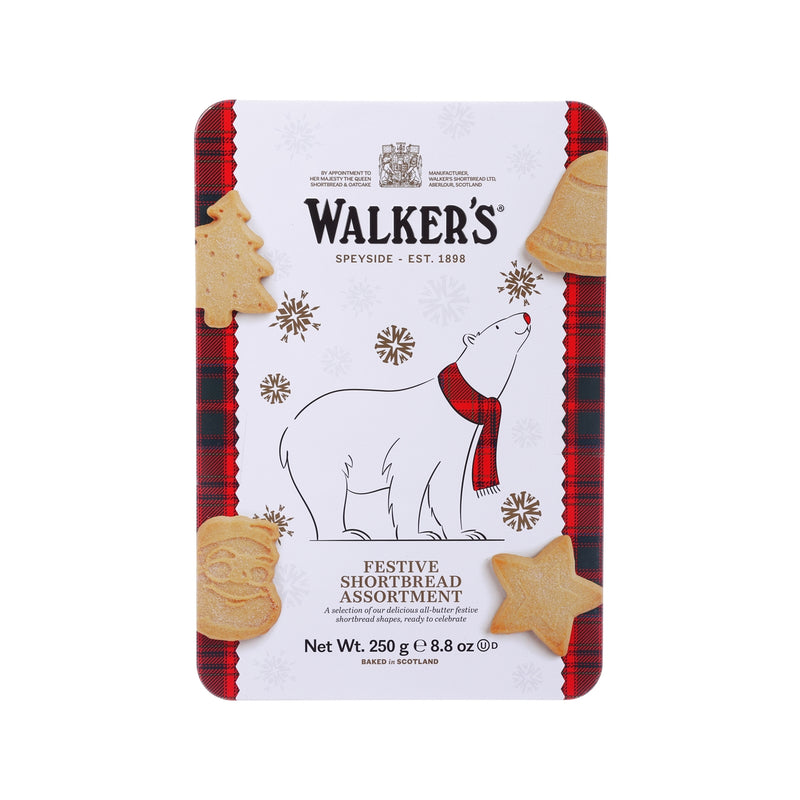 WALKERS Shortbread Festive Shapes - Polar Tin  (250g)