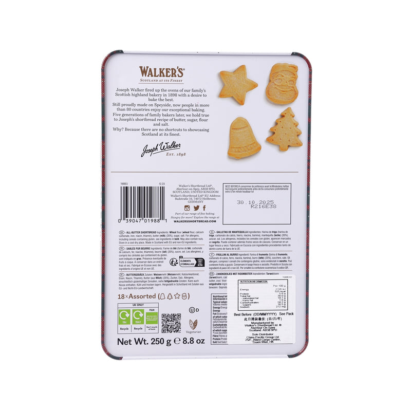WALKERS Shortbread Festive Shapes - Polar Tin  (250g)