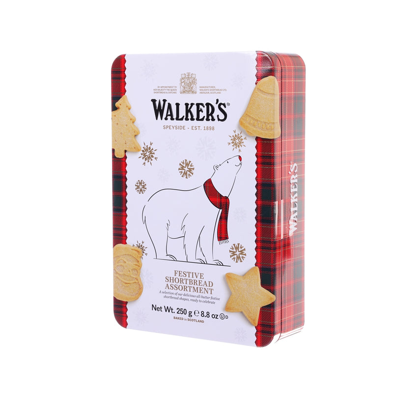 WALKERS Shortbread Festive Shapes - Polar Tin  (250g)