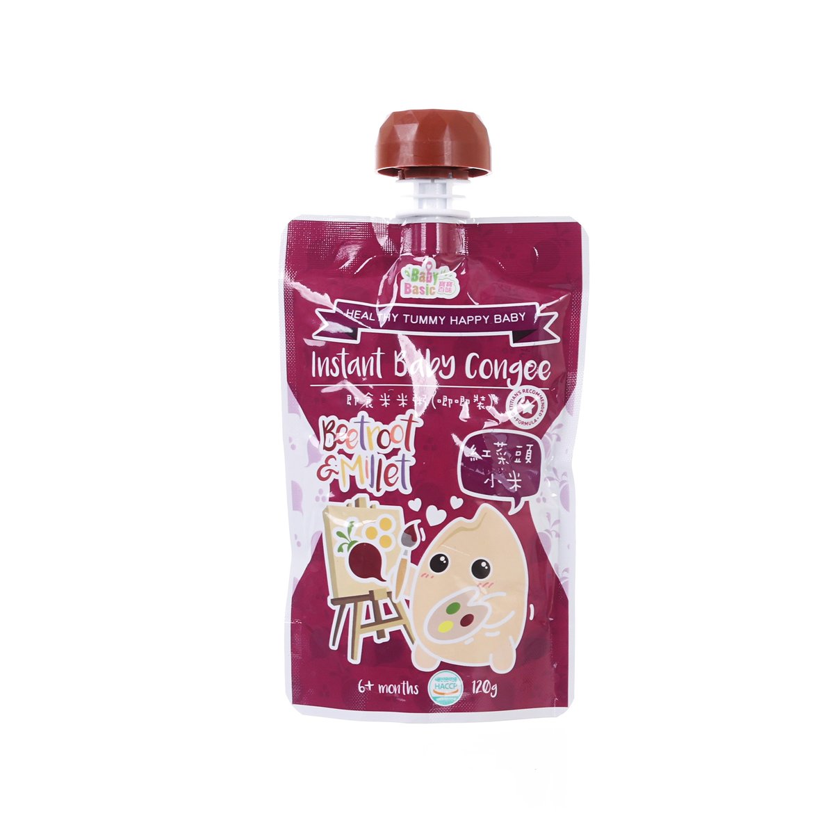 寶寶百味 即食米米粥-唧唧裝-紅菜頭小米 (120g)
