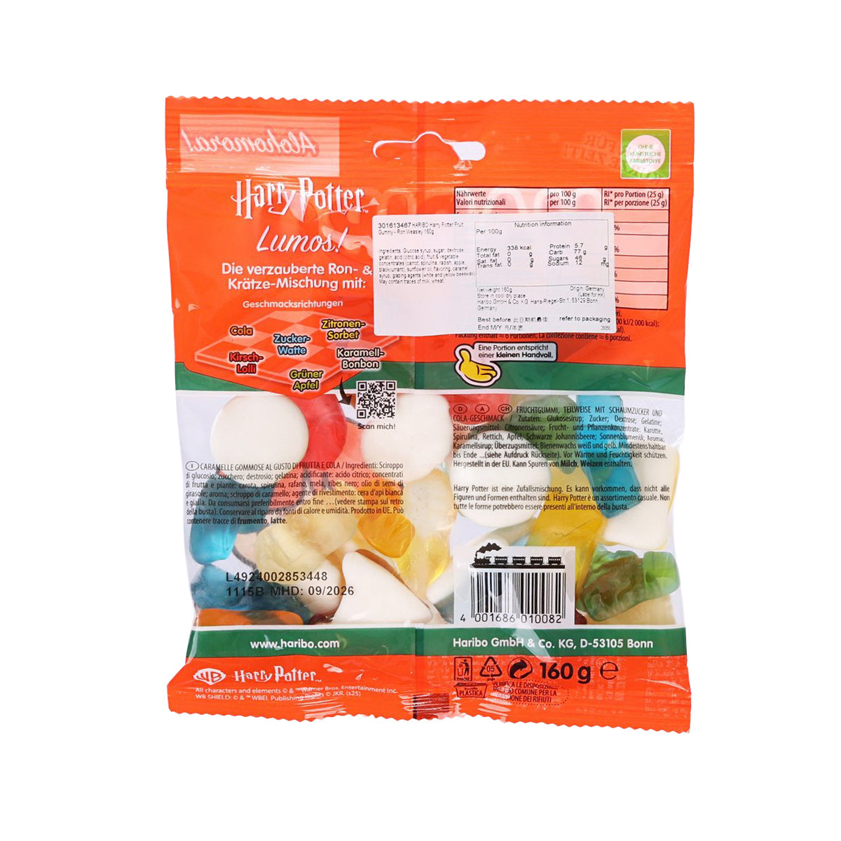 HARIBO Harry Potter Fruit Gummy - Ron Weasley  (160g)
