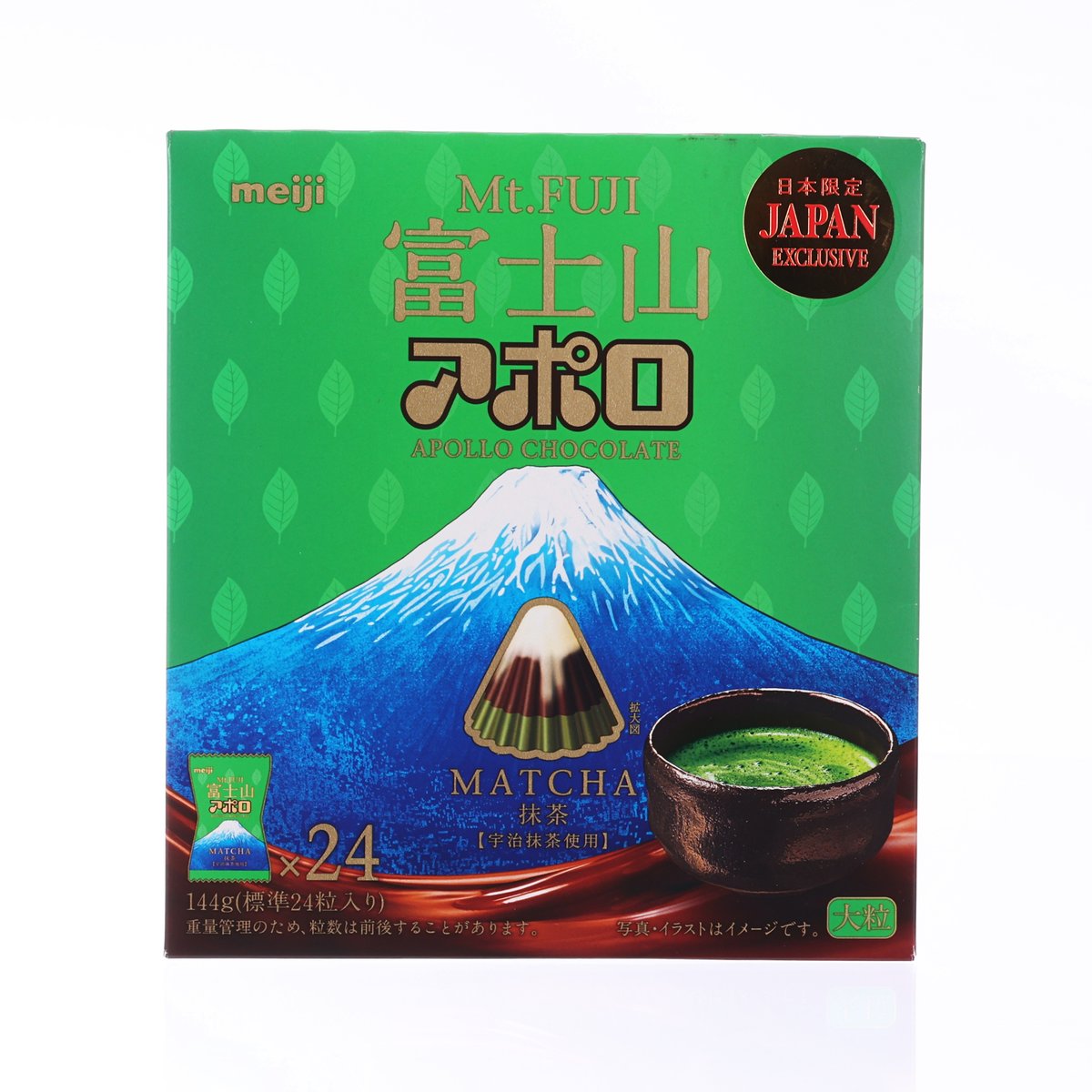 MEIJI Fuji Mountain Apollo Chocolate - Matcha  (144g)