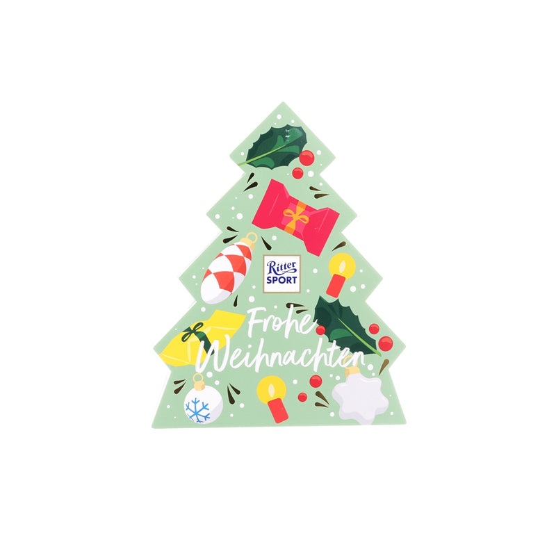 RITTER SPORT Xmas Tree Chocolate Gift Box  (115g)